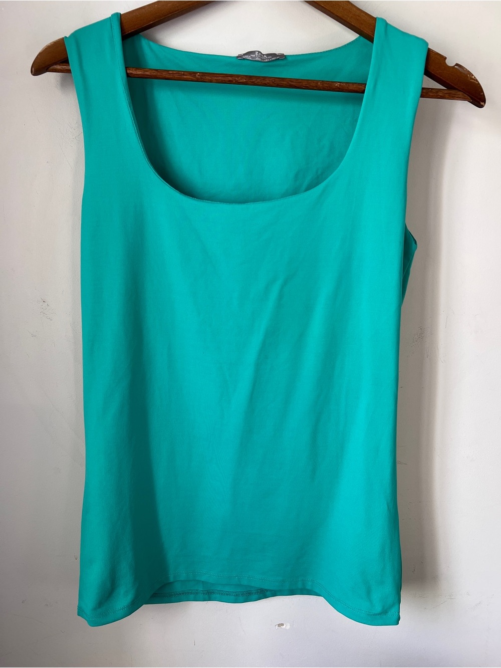 Zara WB Collection Turquoise Scoop Neck Tank Top Large